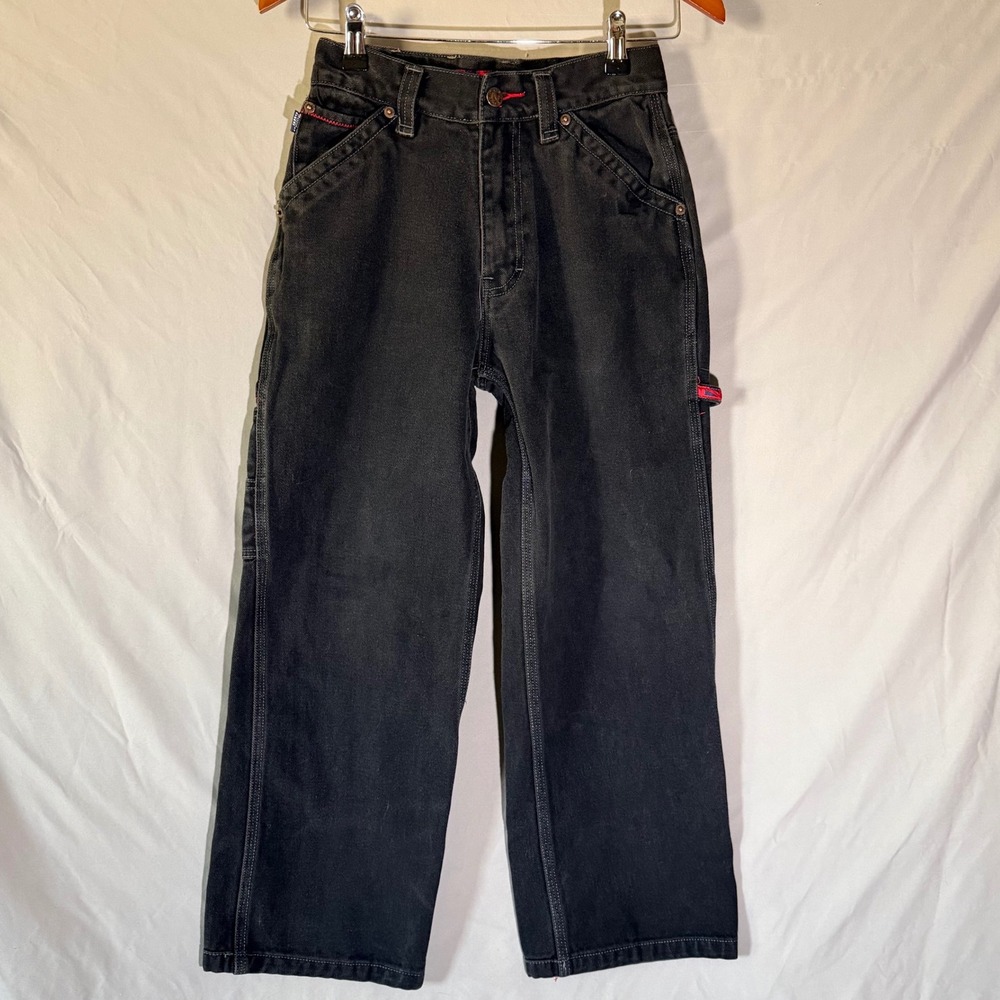 Nesi AG Kids Carpenter Jeans Black Denim Size 12 Wide Leg Vintage